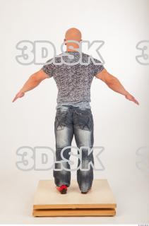 Whole body modeling reference blue jeans gray tshirt 0013